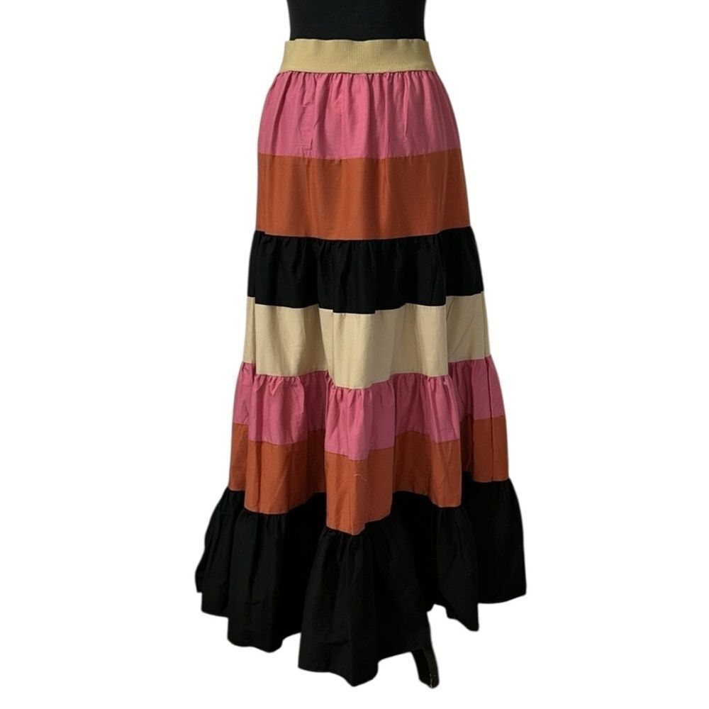 DX Collection Stripe Maxi Multicolor Skirt(Size Small)